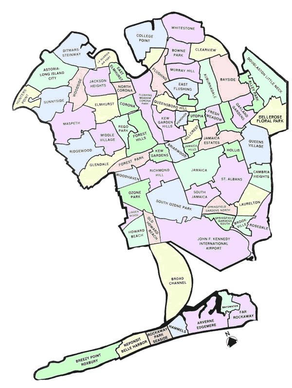 Map of Queens 