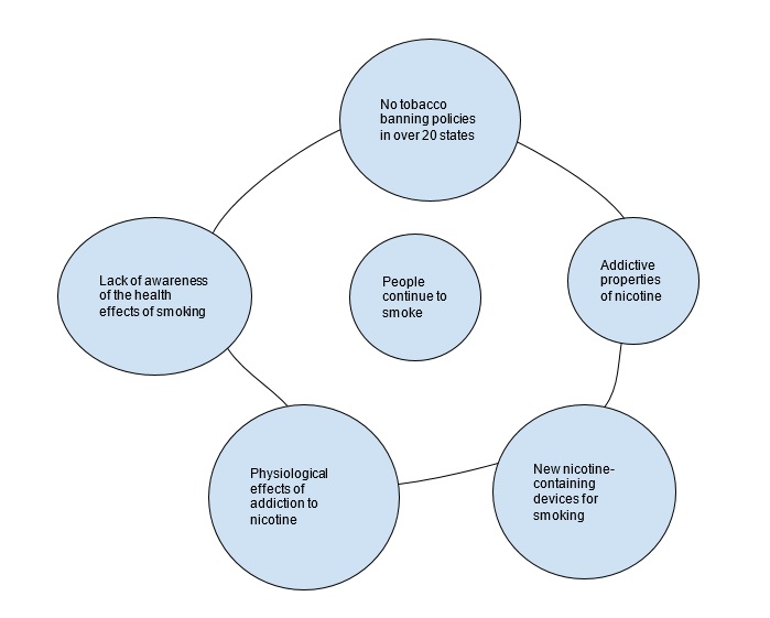 Causal loop diagram for smoking.