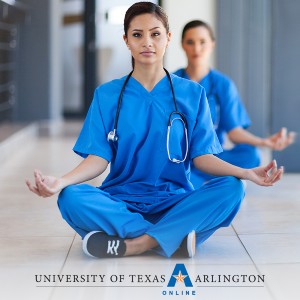 Nurses engage in a self-care practice.