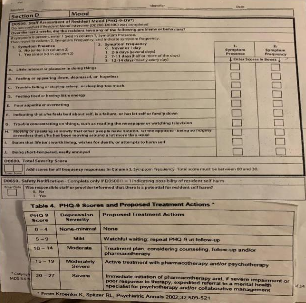 PHQ-9 Form