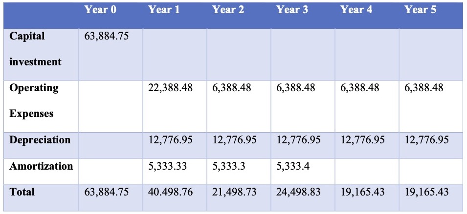 Five-Year Capital and Operating Expenses.